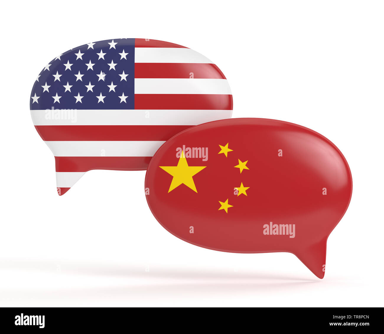 Flags of usa and china Cut Out Stock Images & Pictures - Alamy