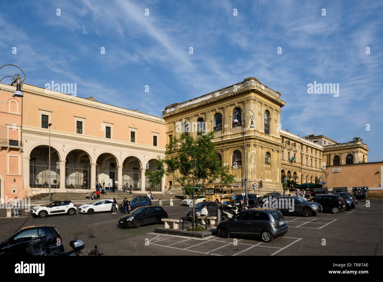Rome. Italy. Exterior of the Basilica di San Pietro in Vincoli (Church of Saint Peter in Chains, left), to the right is the former convent building, n Stock Photo
