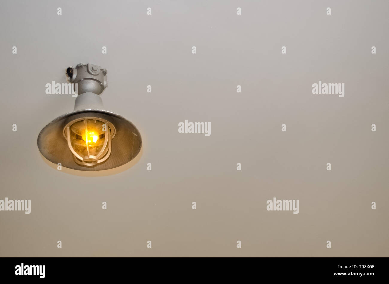 Ceiling lamp in the dark room Stock Photo Alamy