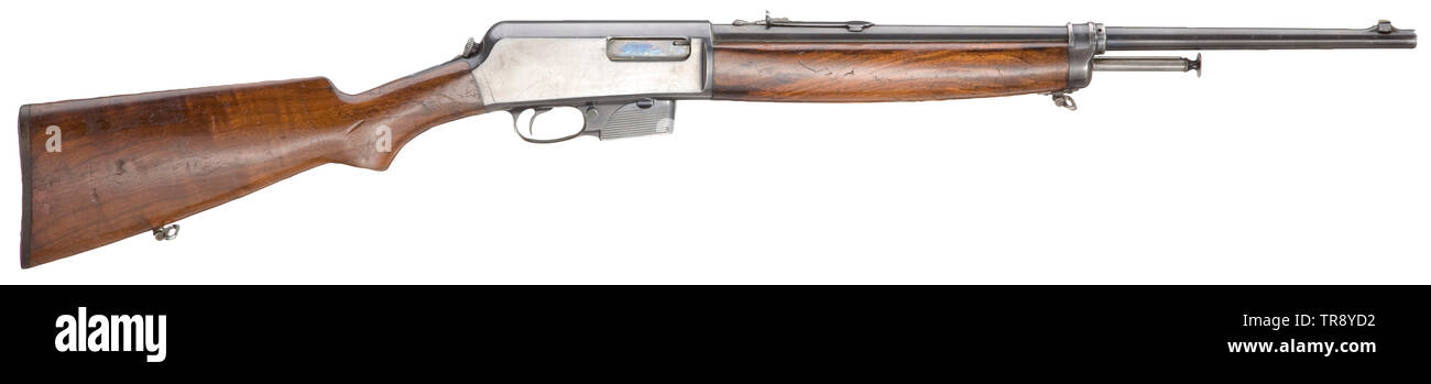 Civil long arms, modern systems, automatic rifle Winchester Model 1910, calibre 401, number 1572, Additional-Rights-Clearance-Info-Not-Available Stock Photo