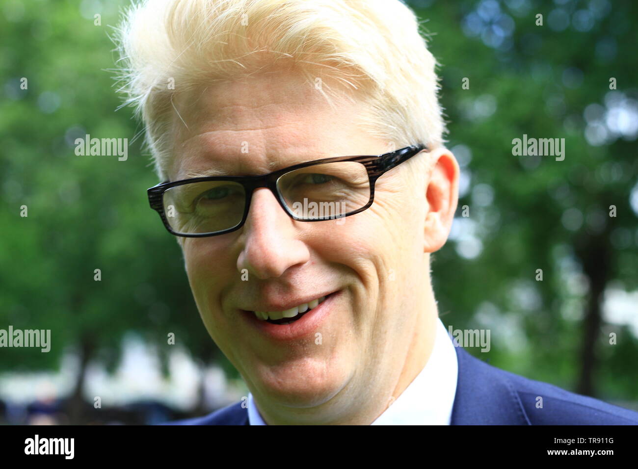 JO JOHNSON MP IN WESTMINSTER ON 30TH OF MAY 2019. BRITISH POLITICIANS. POLITICS. POLITICING. UK. POLITICS. RUSSELL MOORE PORTFOLIO PAGE. Stock Photo