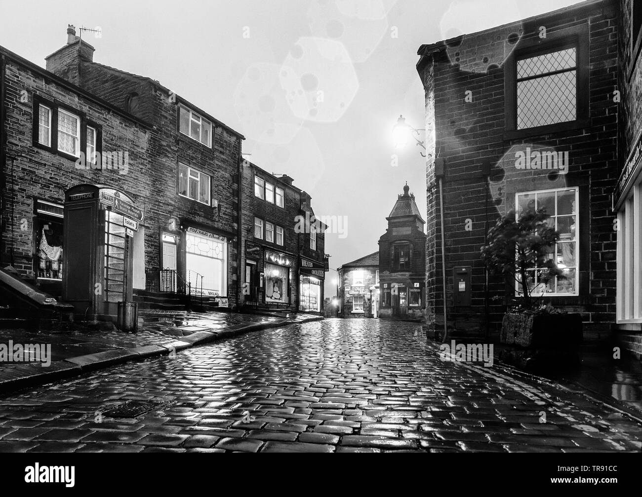 Main Street, Haworth, West Yorkshire, England, UK Stock Photo