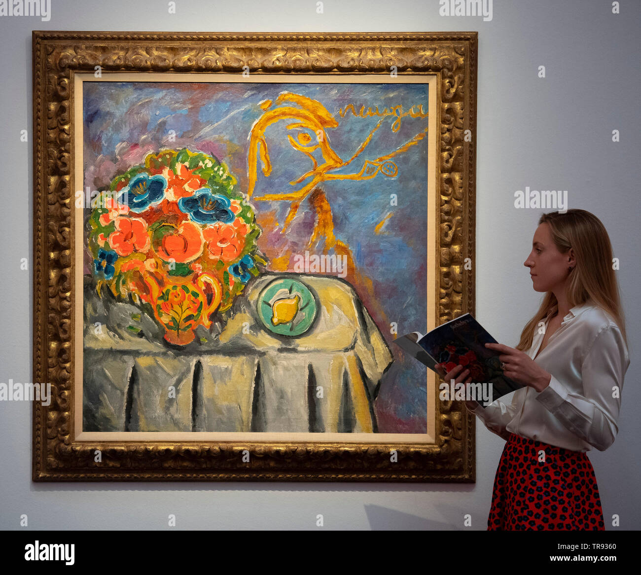 Sotheby’s, London, UK. 31st May 2019. From Fabergé and Feodor Rückert to Alexei Bogoliubov and Konstantin Makovsky, works by Russian Masters come together in London for Sotheby’s Russian Art sales on 4 June. Image: Mikhail Fedorovich Larionov, Still Life. Estimate £1-1.5 million. Credit: Malcolm Park/Alamy Live News. Stock Photo