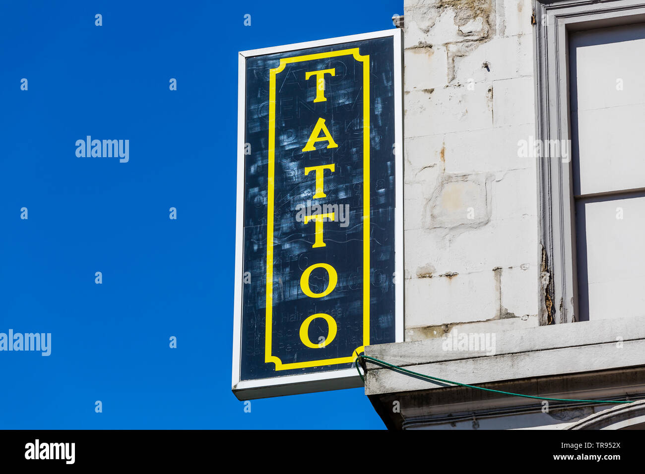 Tattoo sign, Glasgow,Scotland,UK Stock Photo Alamy
