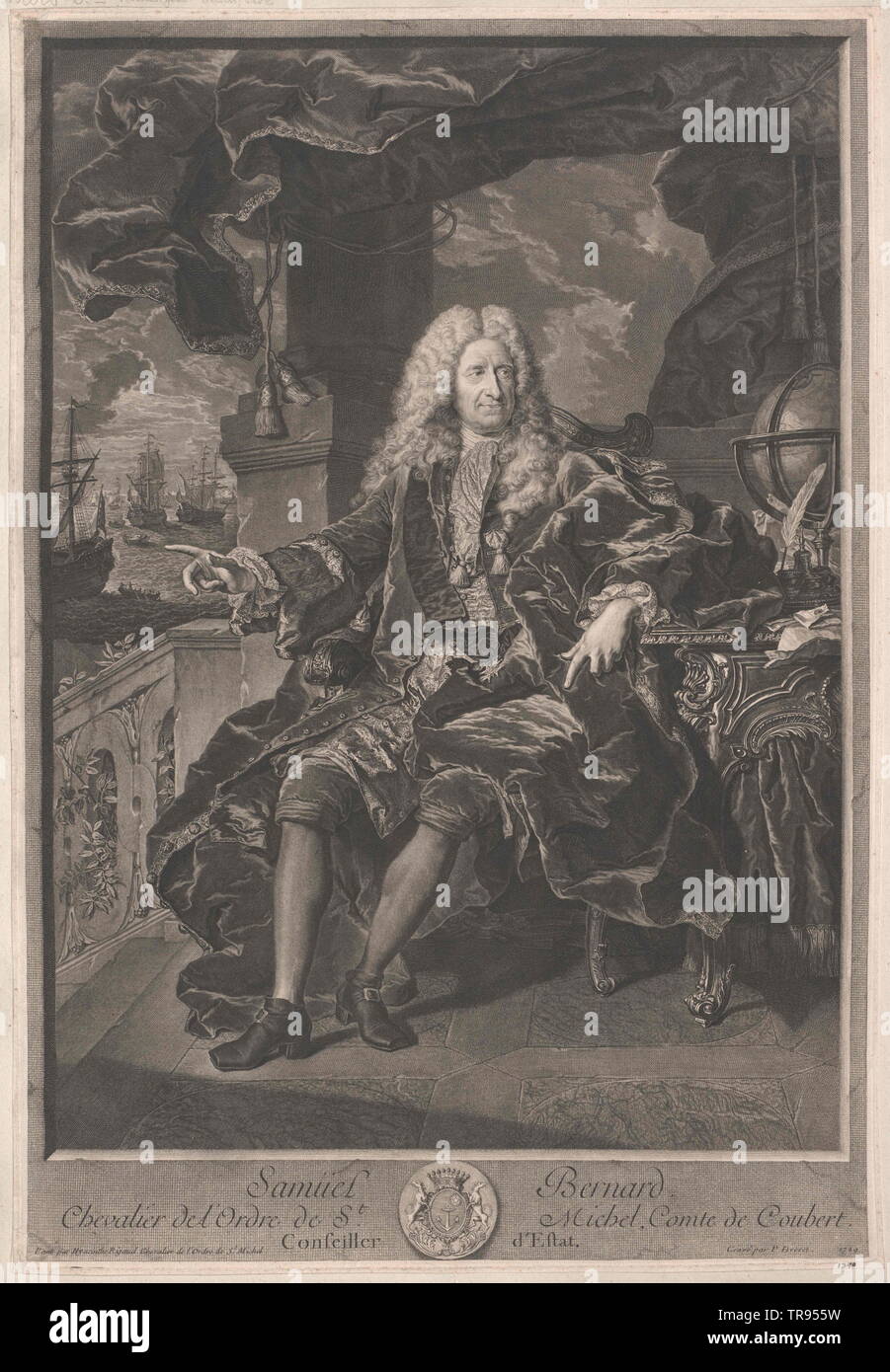 Bernard, Comte de Coubert, Samuel, French financier circa 1730, Additional-Rights-Clearance-Info-Not-Available Stock Photo