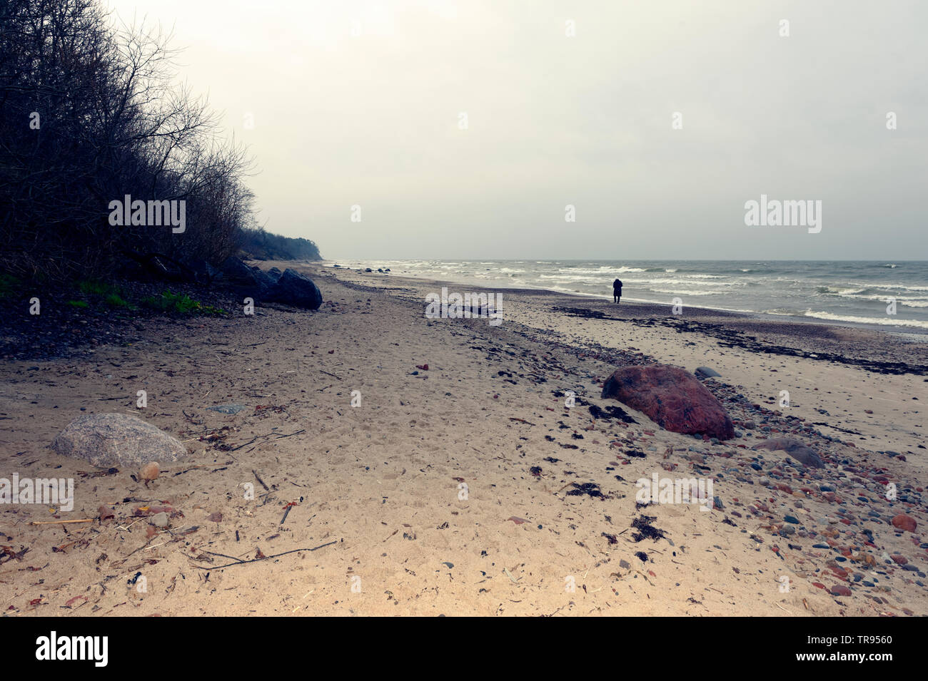 Landschaften am Ostsee,Karkle,Karkelbeck am Ostsee. Stock Photo