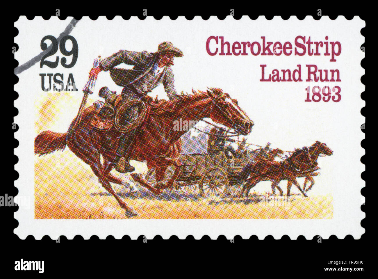UNITED STATES - CIRCA 1993: A stamp printed in USA shows Homesteaders ...
