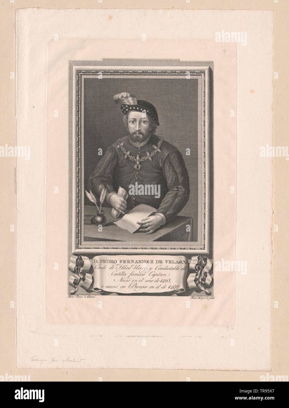 Fernandez de Velasco, 1st Conde de Haro, Pedro, Additional-Rights-Clearance-Info-Not-Available Stock Photo