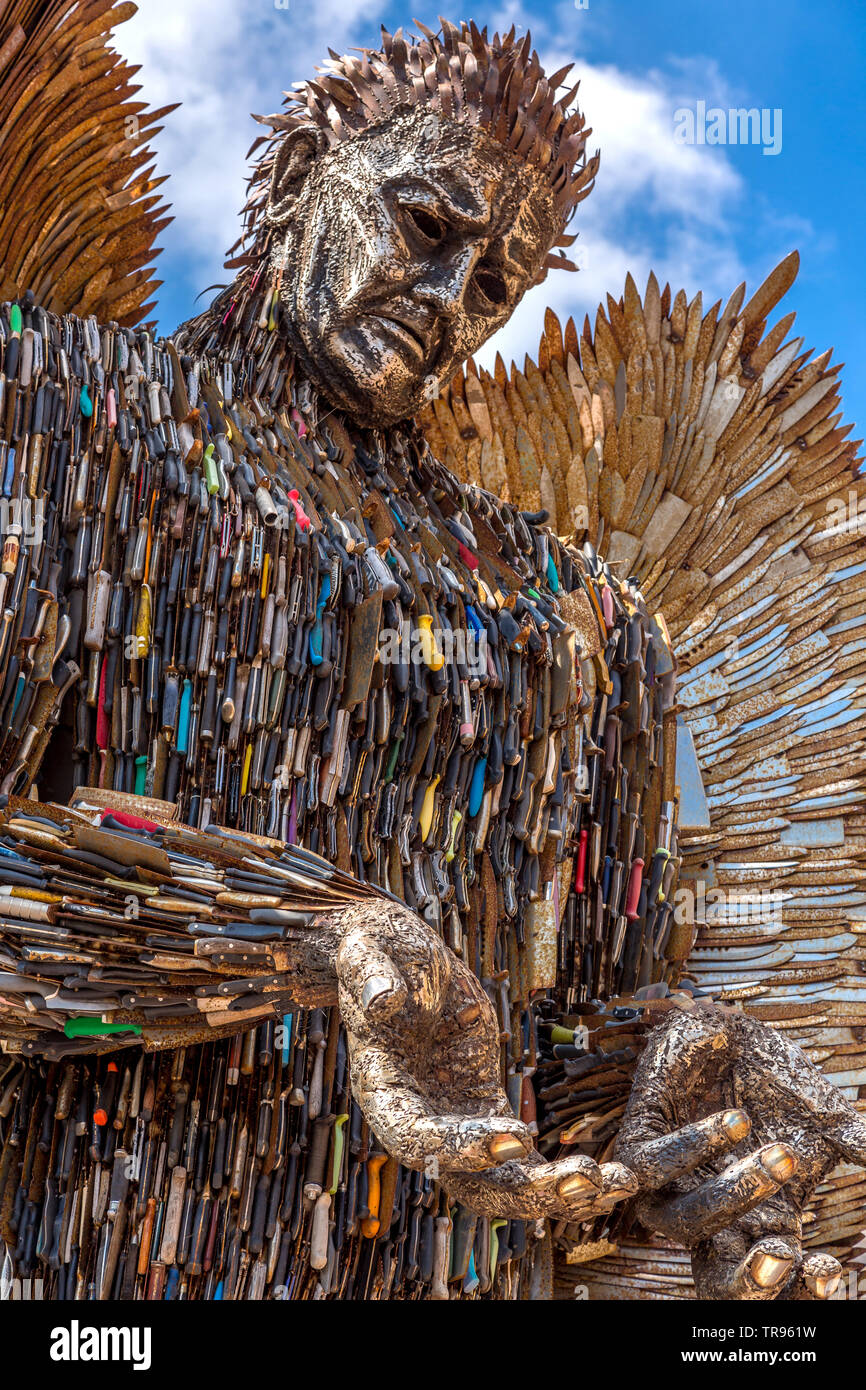 The Knife Angel in Victoria Square, Birmingham, England. Stock Photo