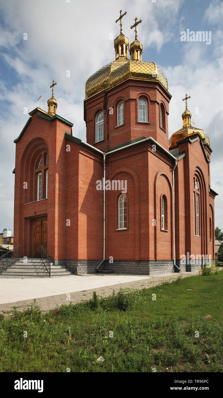 Greek-Catholic church of Intercession of Virgin Mary in Karaganda. Kazakhstan Stock Photo