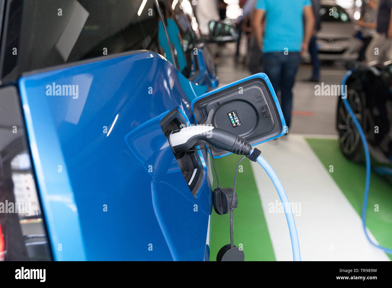 Electric vehicle EV charging station Stock Photo Alamy