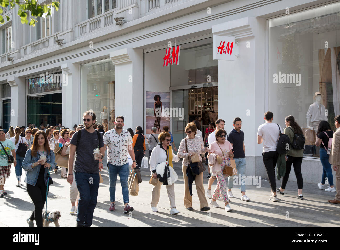 H&M and Primark Stores; Gran Via Street; Madrid; Spain Stock Photo - Alamy