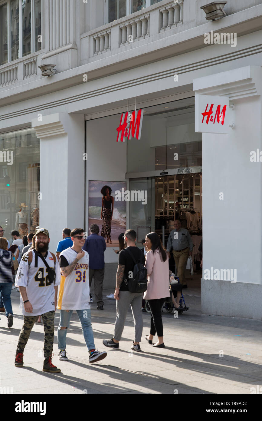 H&M Store; Gran Via Street; Madrid; Spain Stock Photo - Alamy