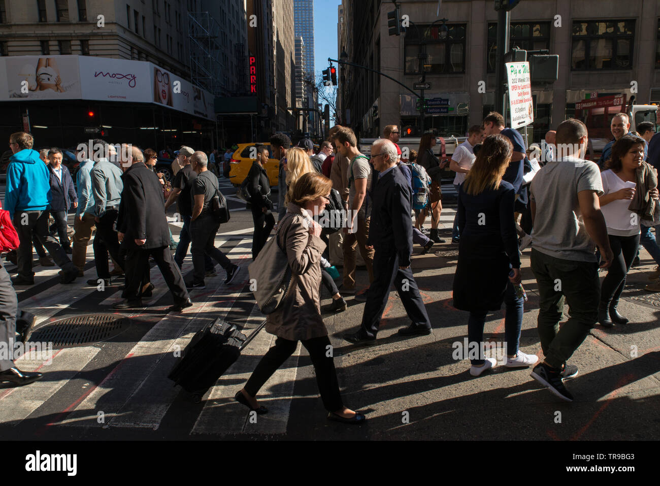 Strassenszene // Street scene // Scène de rue, Manhattan, New-York, USA. Stock Photo