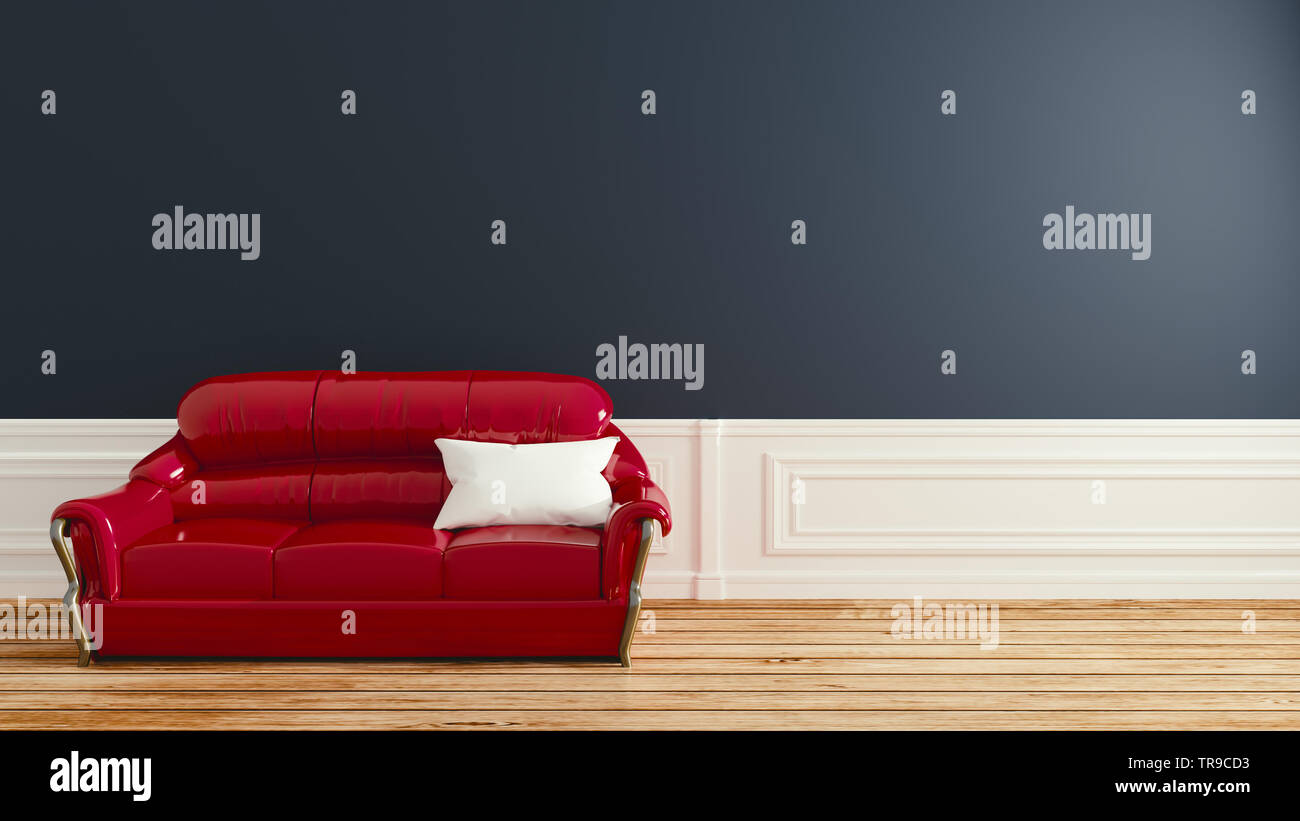 Minimal, Empty room interior design, 3d rendering Stock Photo Alamy