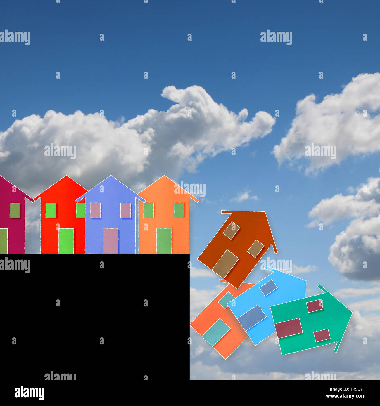 Real estate market crisis concept image Stock Photo Alamy