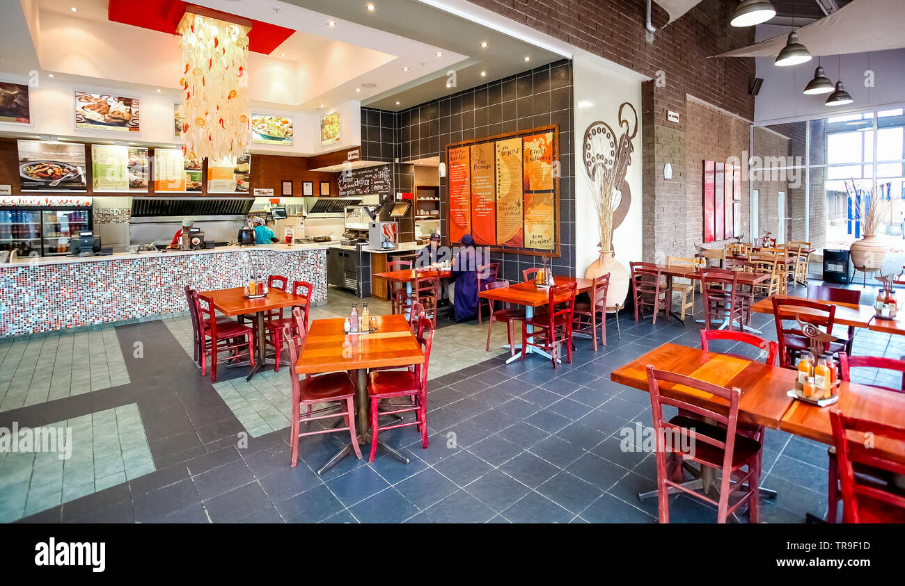 Johannesburg, South Africa July 05 2011 Interior of Fast Food Take