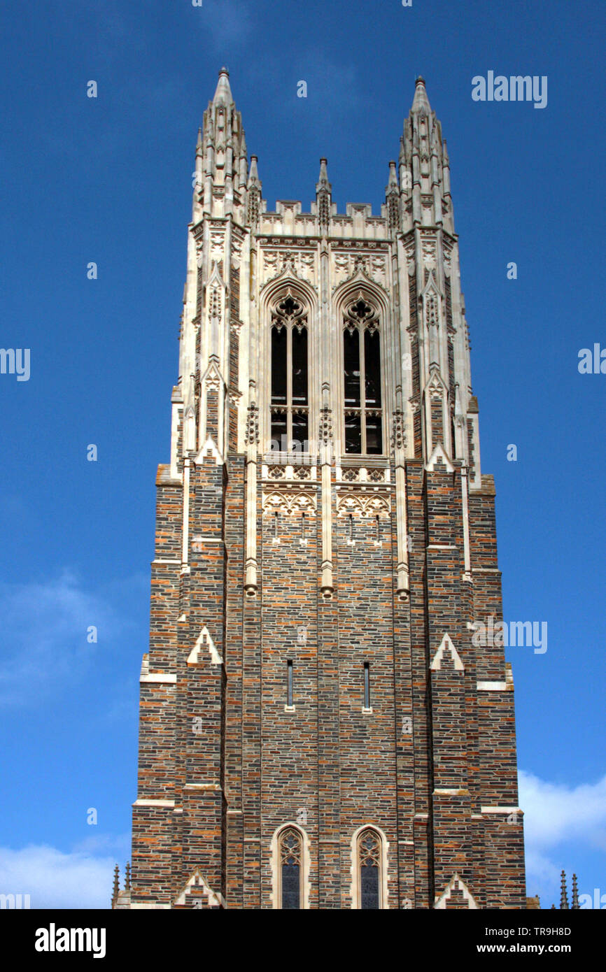 The tower of Duke Chapel, in Durham, NC, USA Stock Photo Alamy