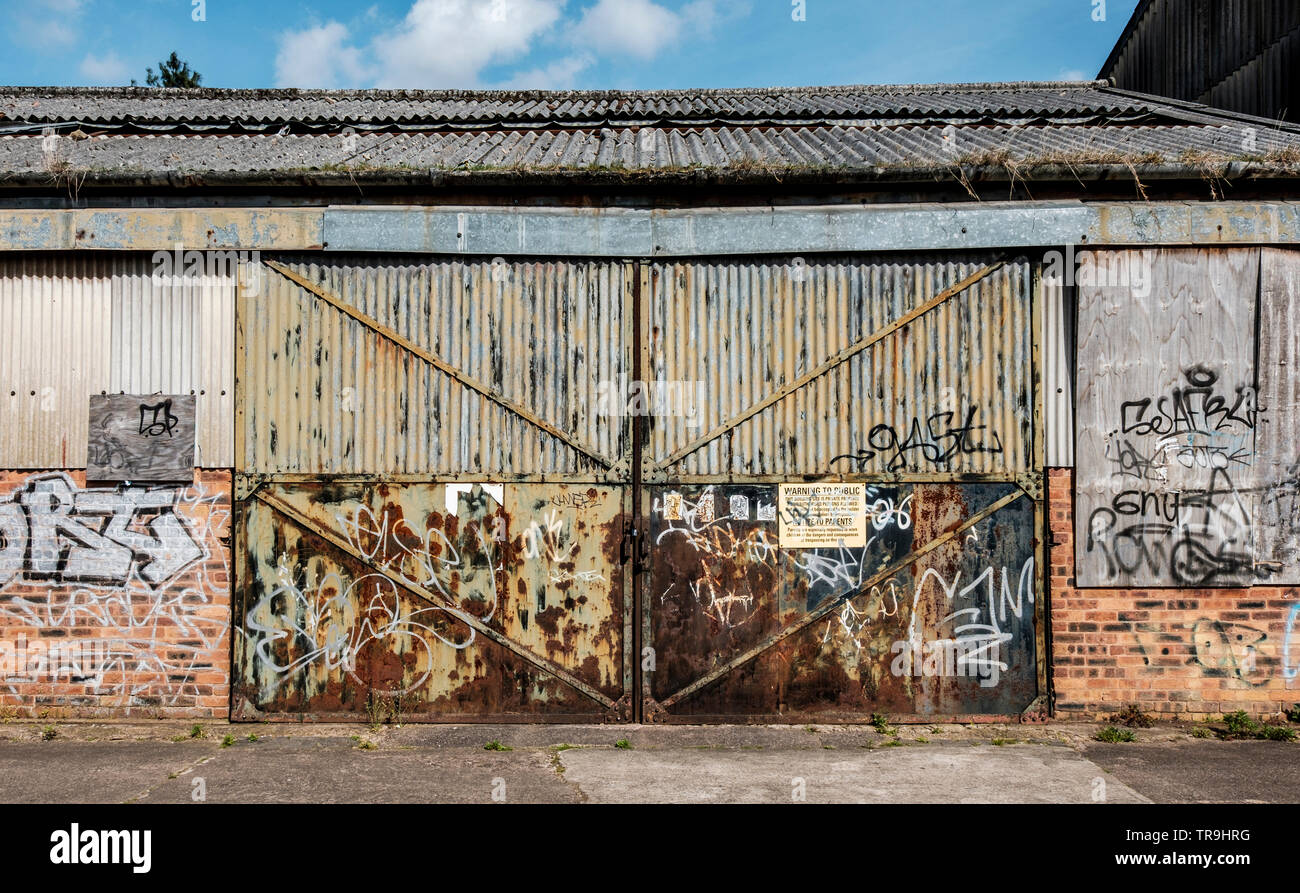 Abandoned structure by Stourbridge canal, Stourbridge,West Midlands, England, Europe. Stock Photo