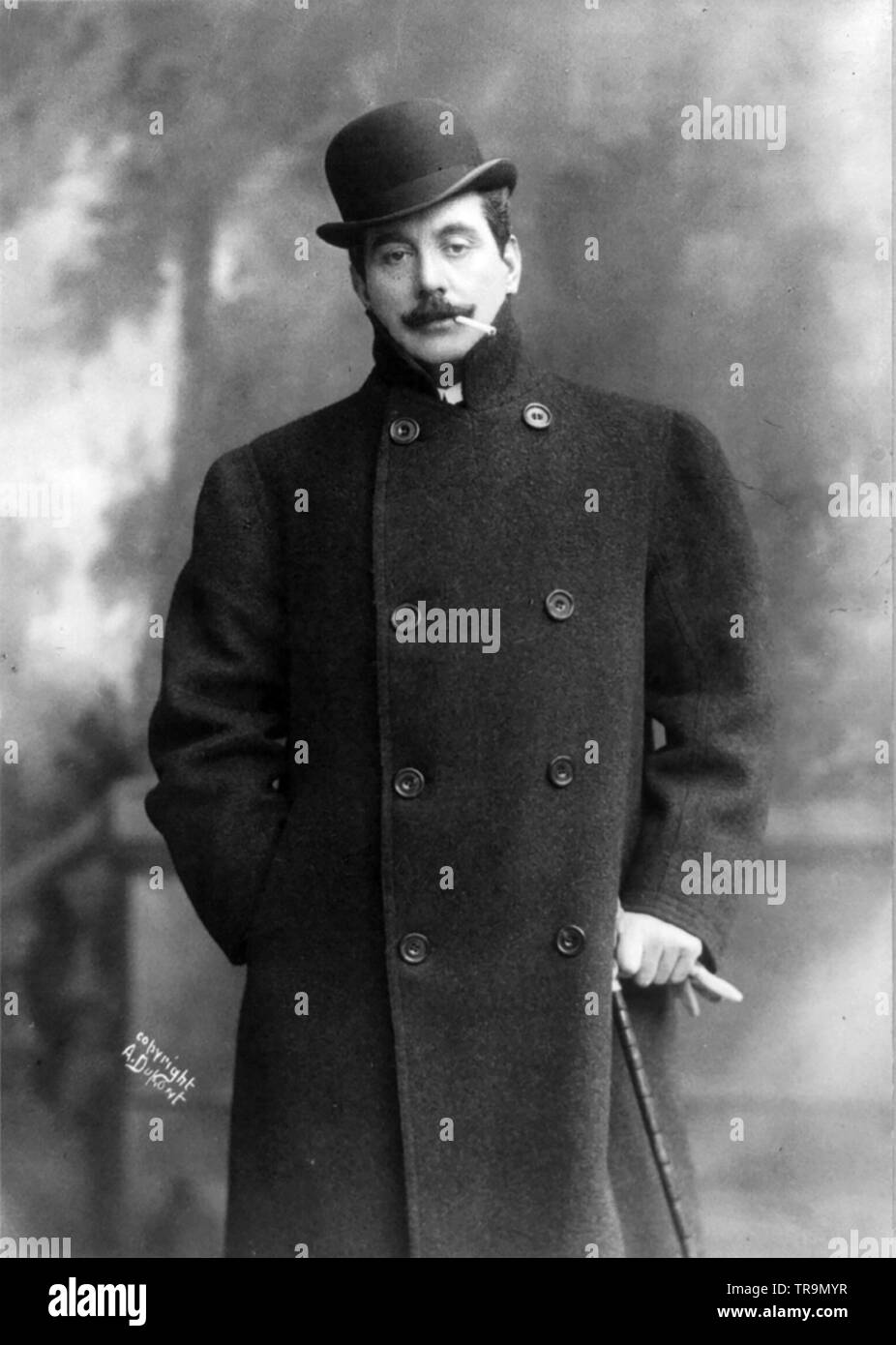 GIACOMO PUCCINI (1858-1924) Italian opera composer in 1905 Stock Photo