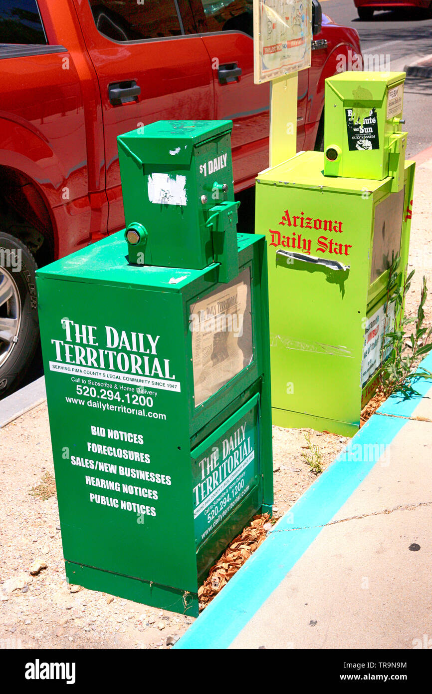 Arizona Daily Star and The Daily Territorial newspaper vending machines