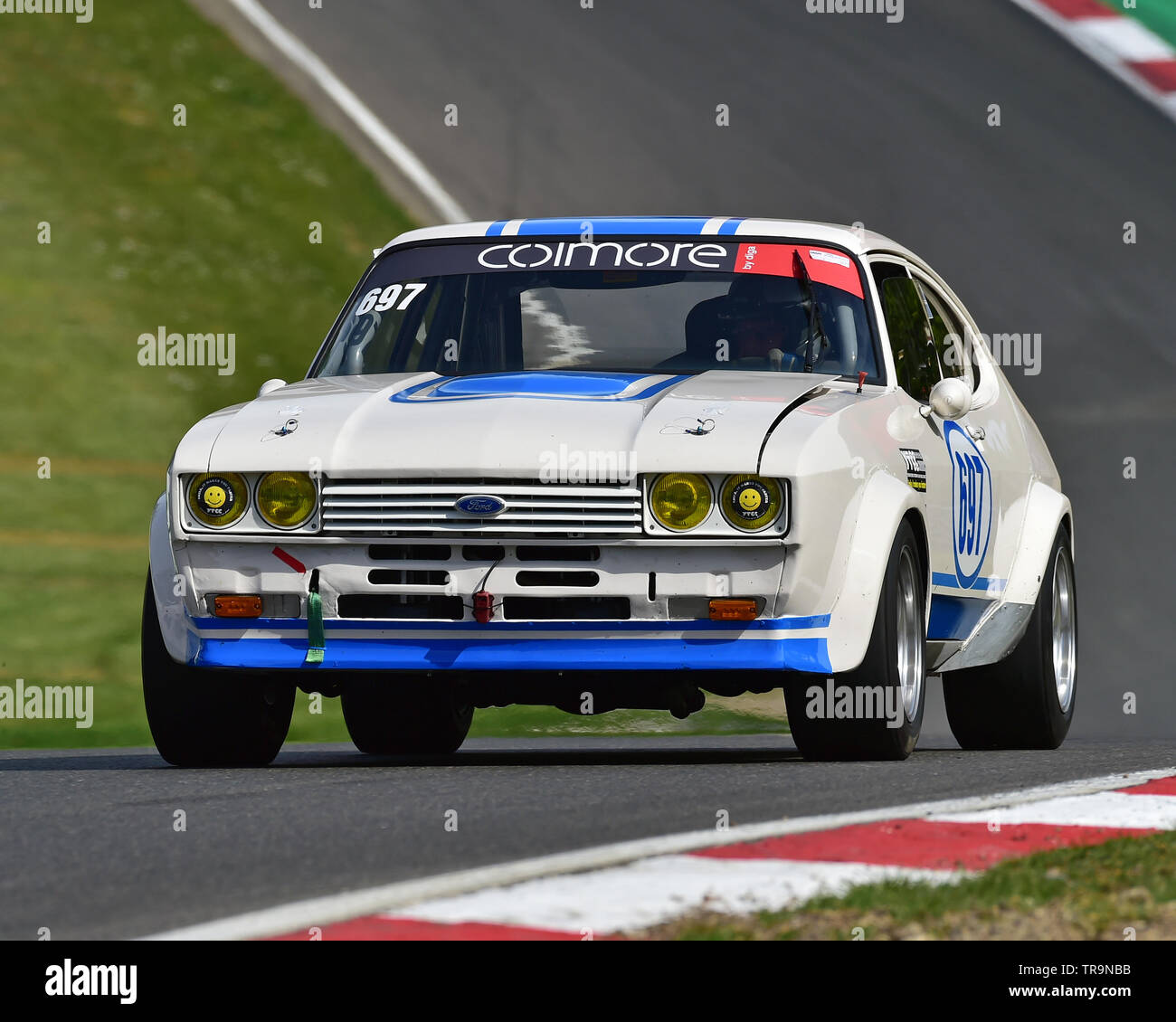 Niels ole Anderson, Ford Capri GT MkIII,  Youngtimer Touring Car Challenge, YTCC, Masters Historic Festival, Brands Hatch, May 2019. Brands Hatch, cla Stock Photo