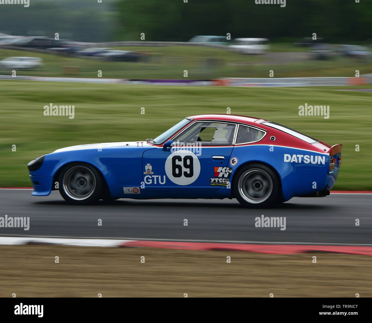Simon Watts, Roberto Giordanelli, Datsun 240Z, Youngtimer Touring Car Challenge, YTCC, Masters Historic Festival, Brands Hatch, May 2019. Brands Hatch Stock Photo