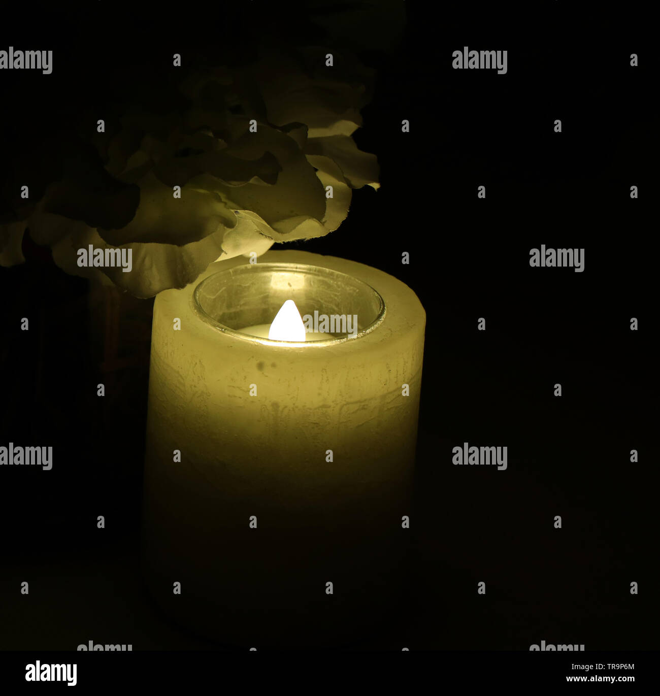 candle light with black background Stock Photo - Alamy