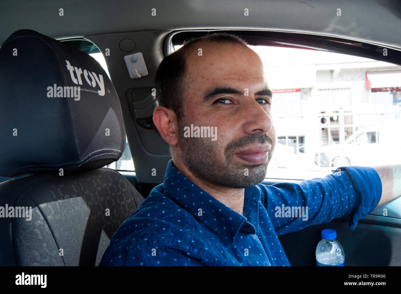 Turkish taxi driver, Istanbul Stock Photo