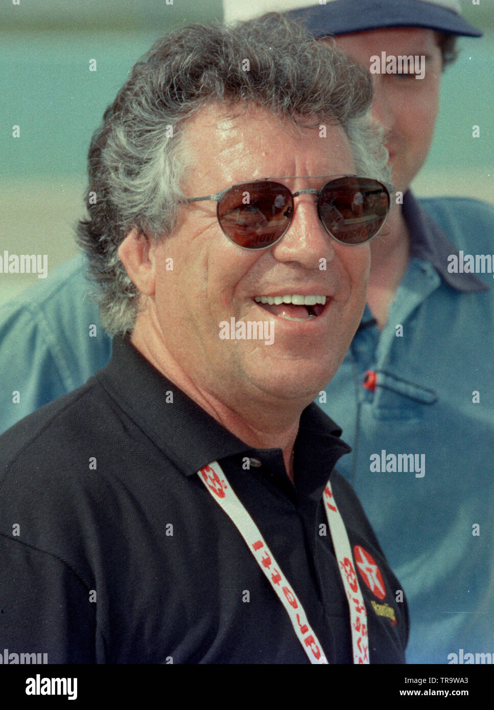 Legendary race car driver Mario Andretti at a cart race at Homestead