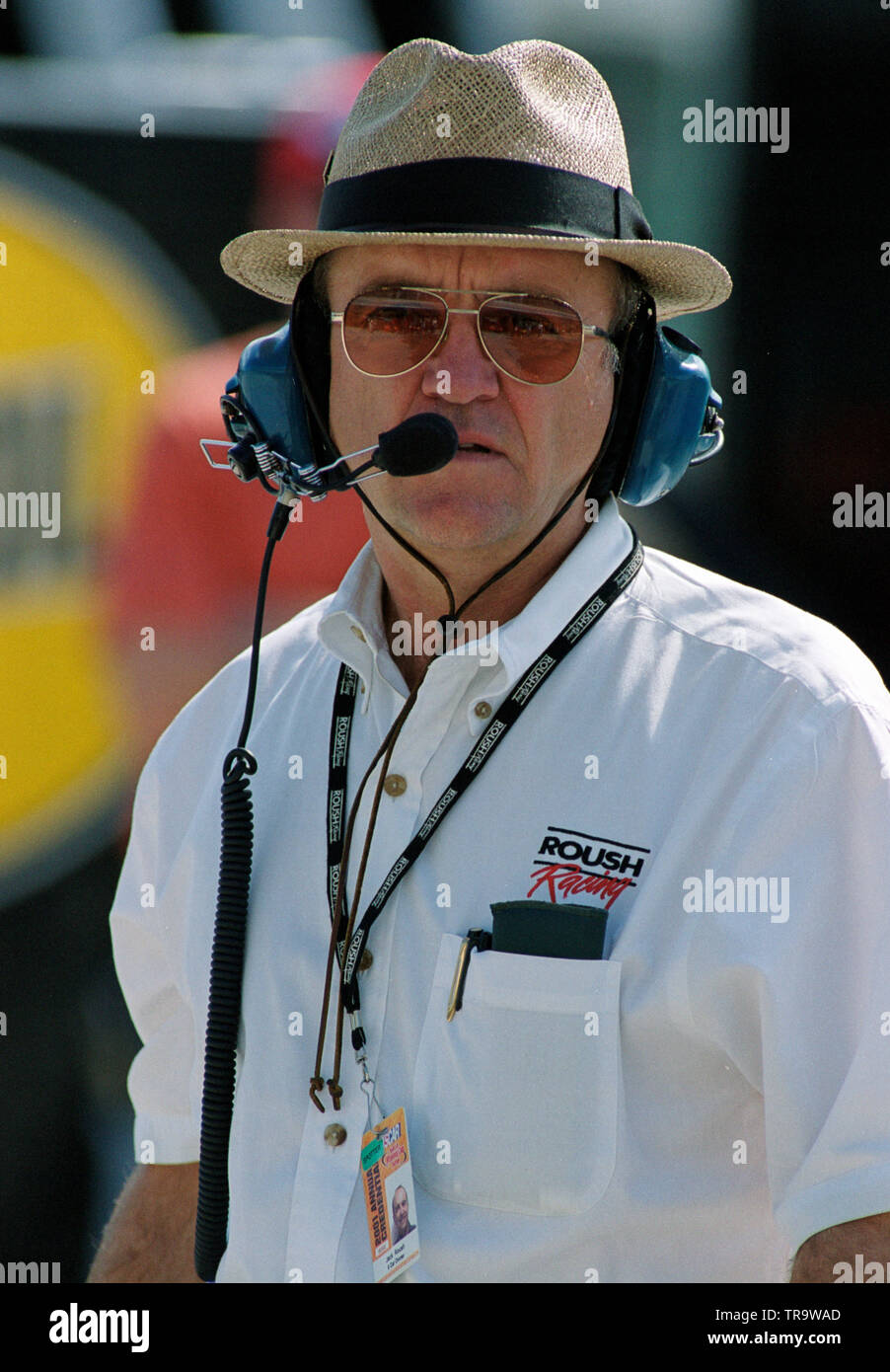 NASCAR owner Jack Roush on pit road at Homestead Miami Speedway in November 1997. Stock Photo