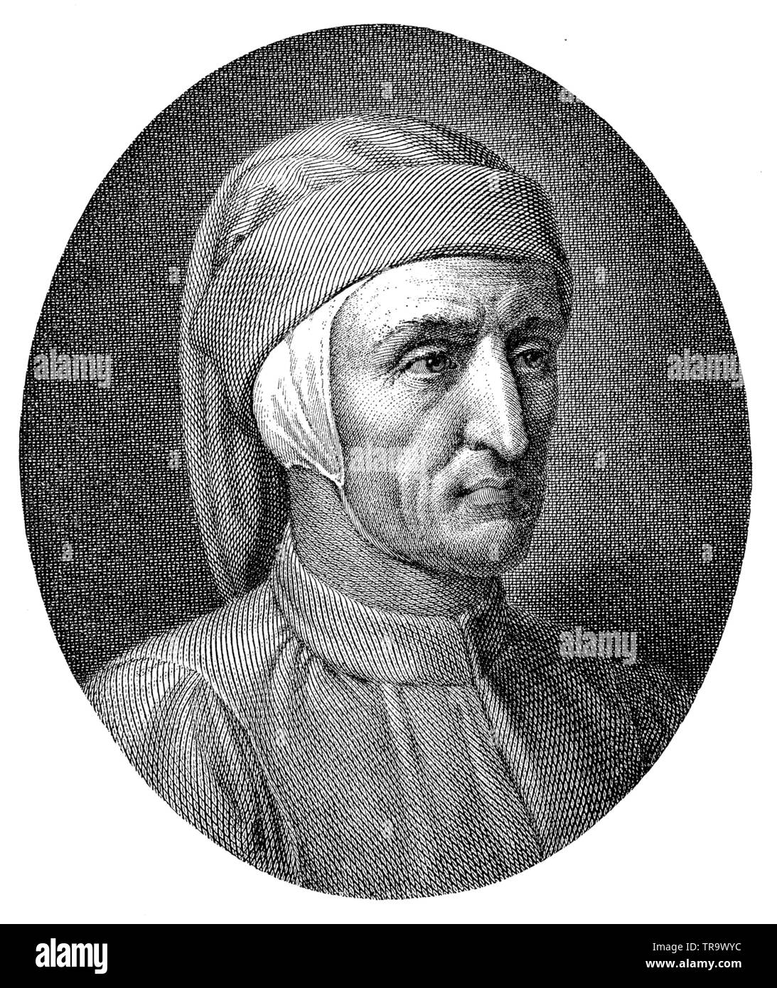 Dante Alighieri (1265-1321), Italian poet and philosopher, ,  (history book, 1902) Stock Photo