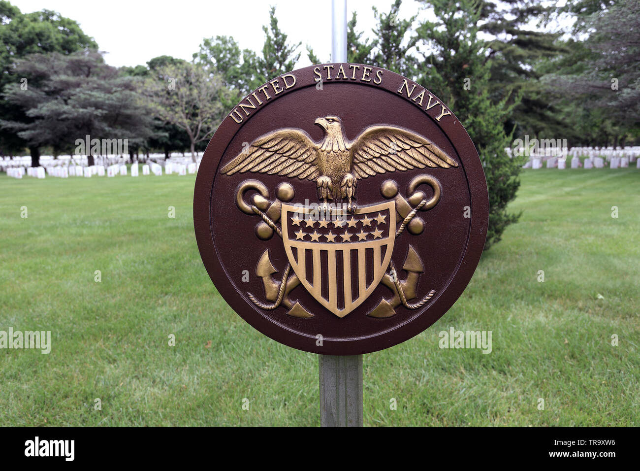 Long Island National Cemetery Farmingdale Long Island New York Stock