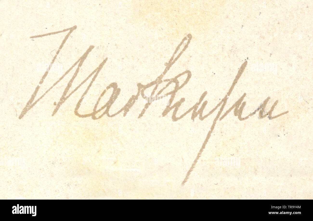 Mackensen; August von (1849-1945), Field Marshal and Army Commander in the First World War: Autograph ,  (postcard, ) Stock Photo