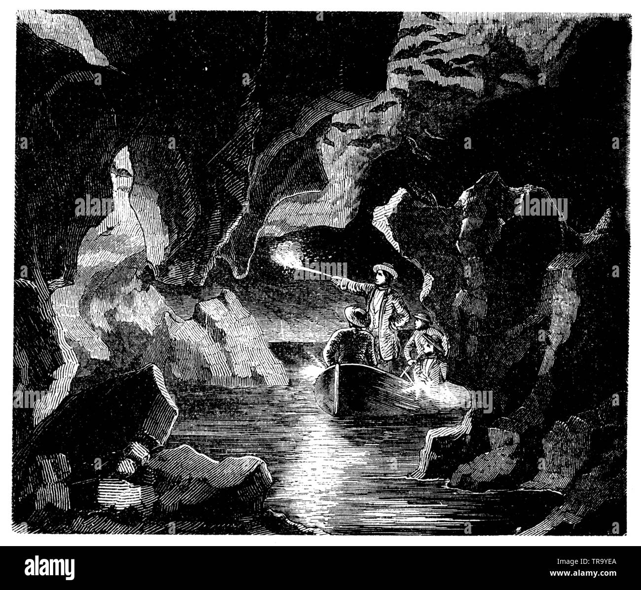 Mammoth Cave in Kentucky, , (anthropology book, 1874 Stock Photo Alamy