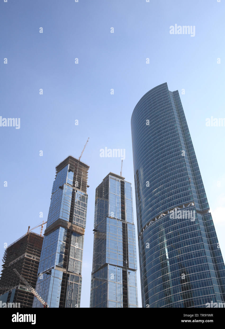 skyscraper develop on sky background at day Stock Photo - Alamy