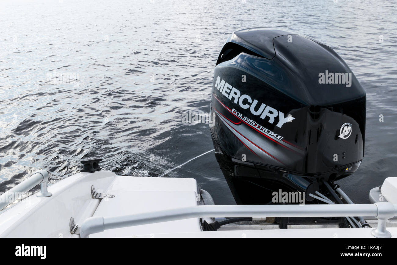 Mercury outboard motor on fishing boat hi-res stock photography and images  - Alamy