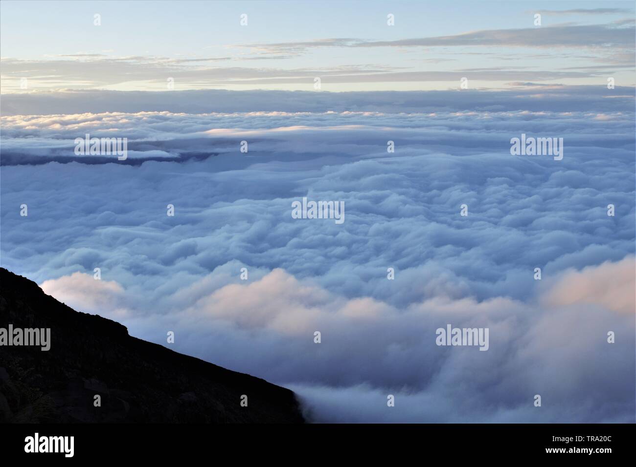 Above the clouds at Fujisan, Mount Fuji, Japan Stock Photo