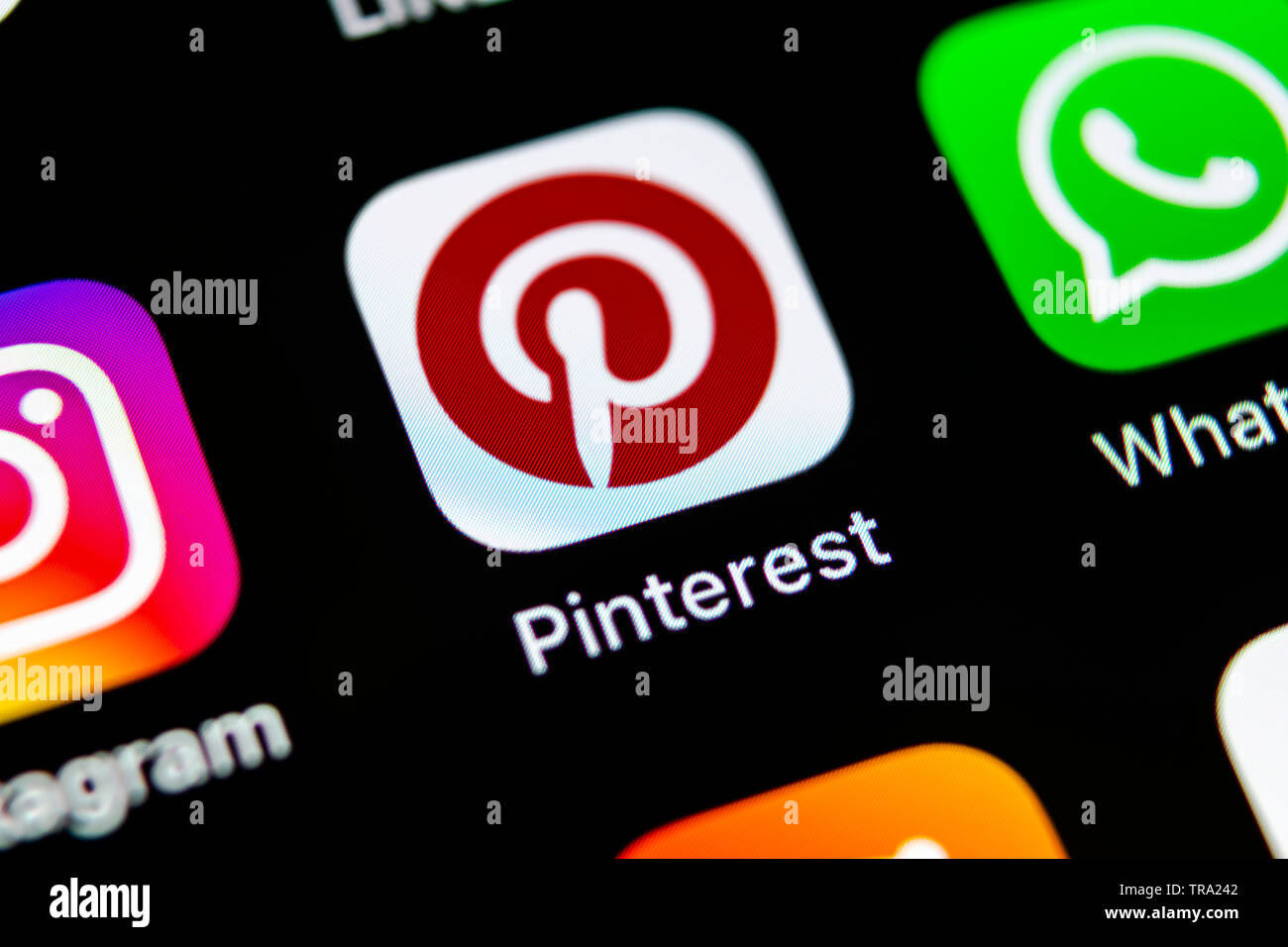 Sankt Petersburg Russia May 10 18 Pinterest Application Icon On Apple Iphone X Smartphone Screen Pinterest App Icon Pinterest Is The Popular Stock Photo Alamy