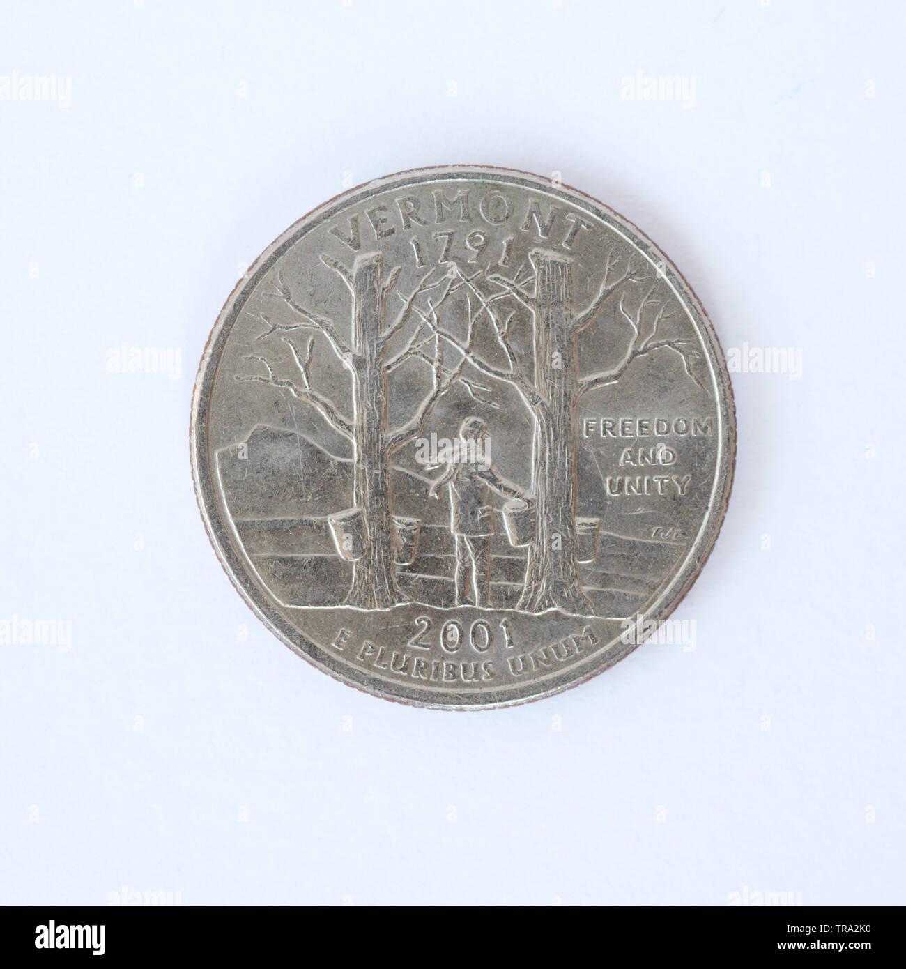 U.S. ¼ Dollar 'Washington Quarter' Coin - Stock Photo