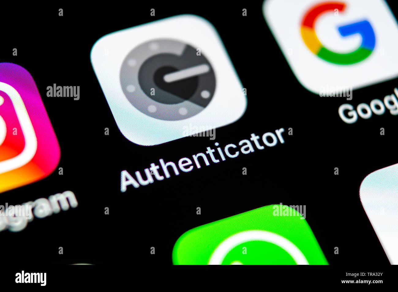 Sankt Petersburg Russia May 10 2018 Google Authenticator Application Icon On Apple Iphone X Smartphone Screen Close Up Google Authenticator App I Stock Photo Alamy