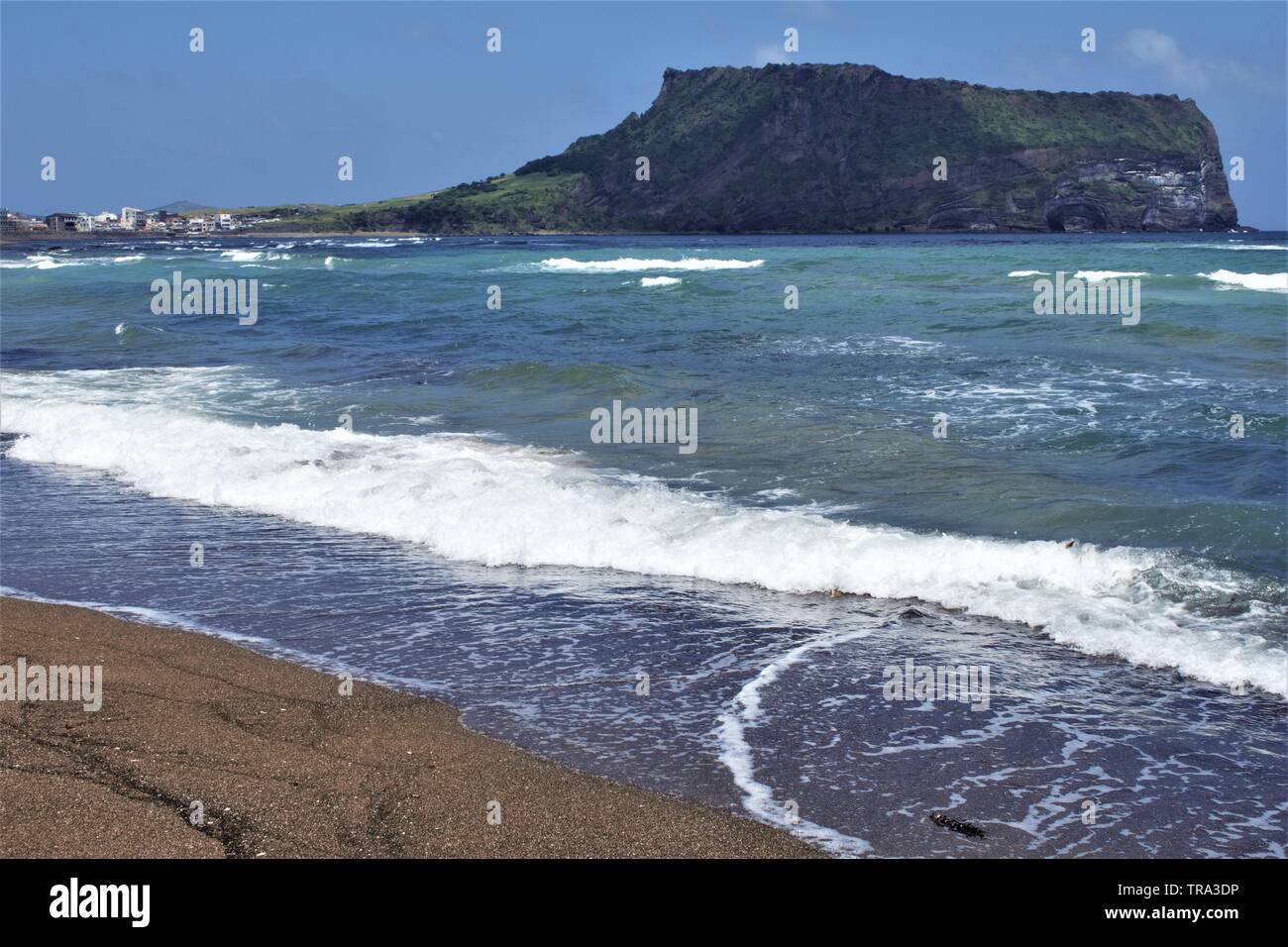 Seongsan Ilchulbong tuff cone in Jeju, Korea Stock Photo