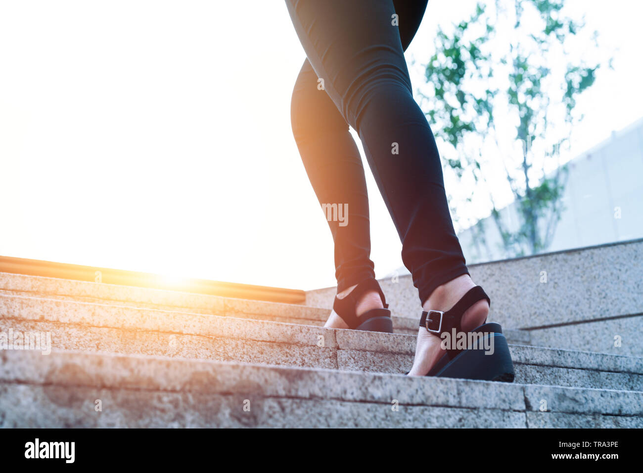 Women step forward to success, business young women is stepping forward ...