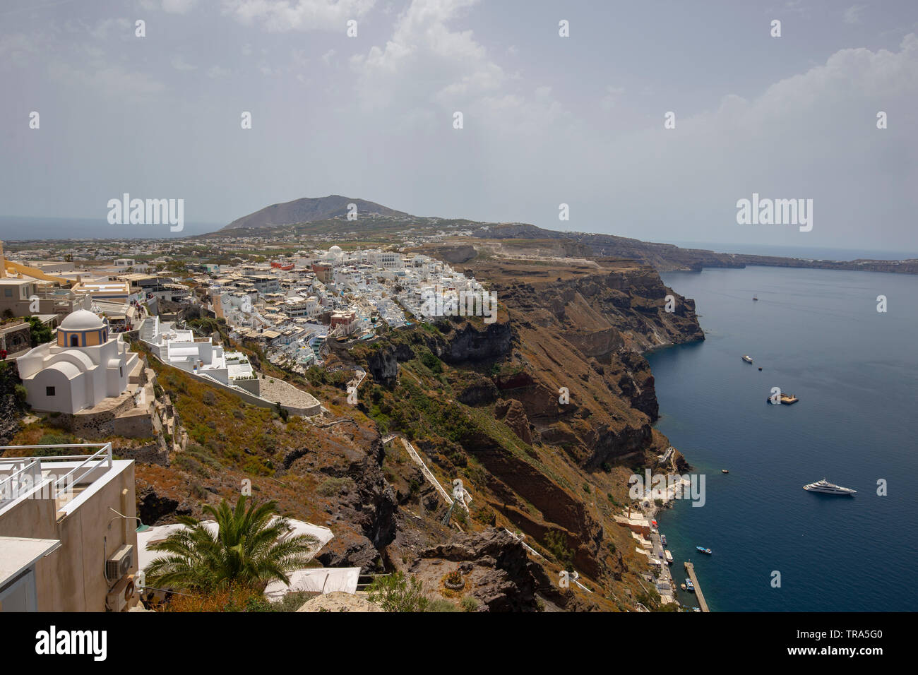 View of Fira town Santorini Greece Stock Photo