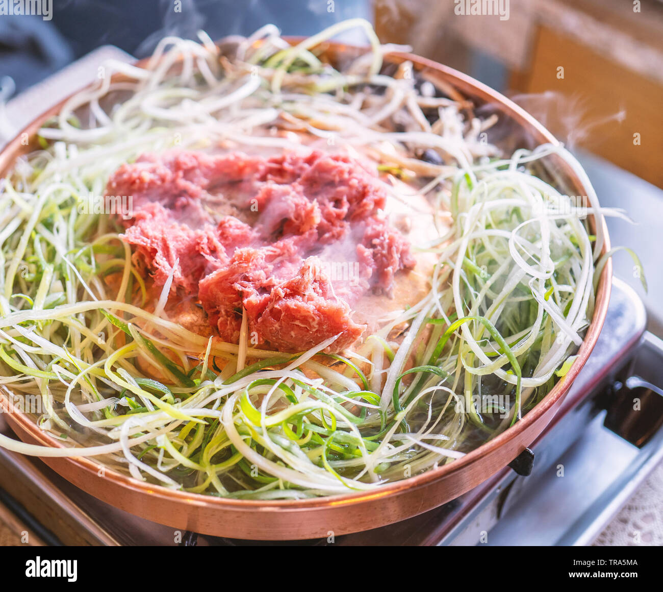Beef barbecue bulgogi in South Korea restaurant in Seoul, lifestyle