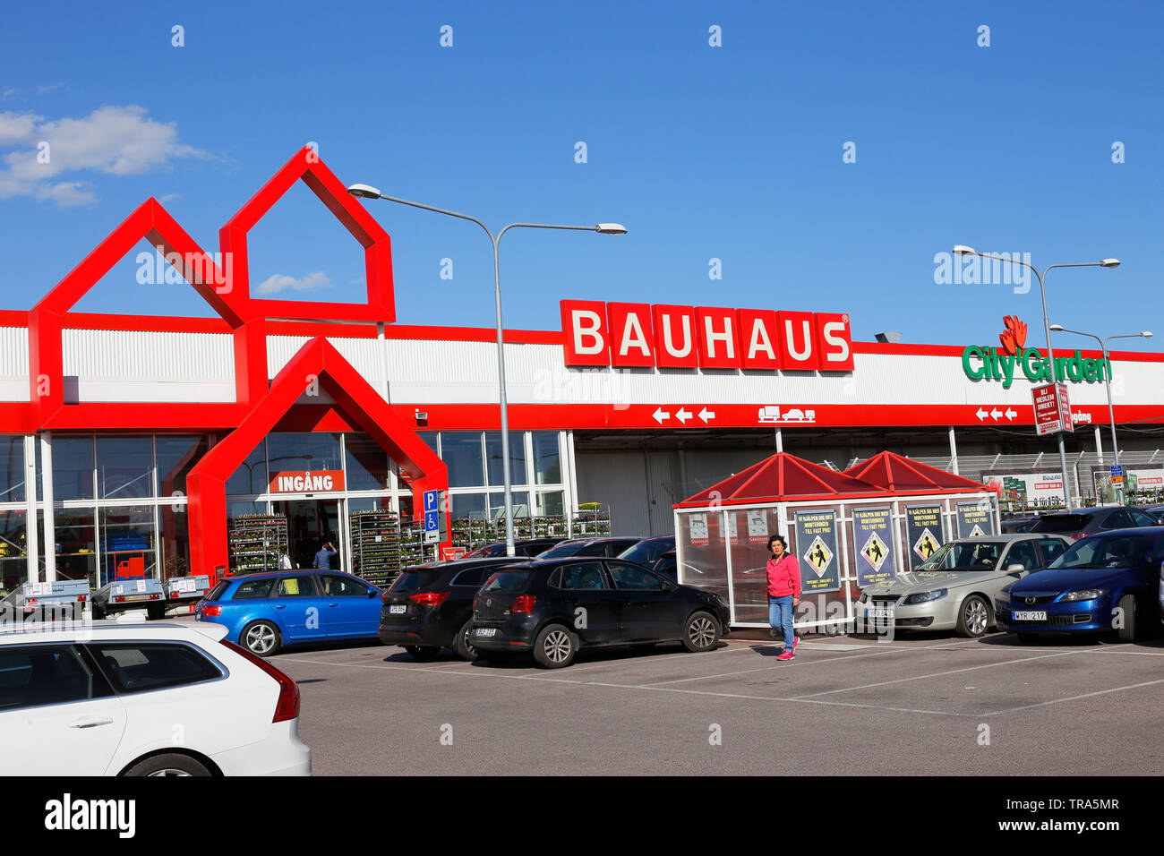 Stockholm, Sweden - May 31, 2019: Exterior view of the Bauhaus retail store  located in Bromma offering products for home improvement, gardening and wo  Stock Photo - Alamy