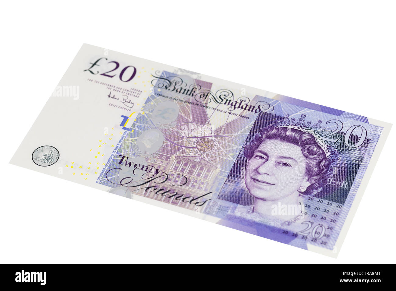 UK twenty pound bill Stock Photo