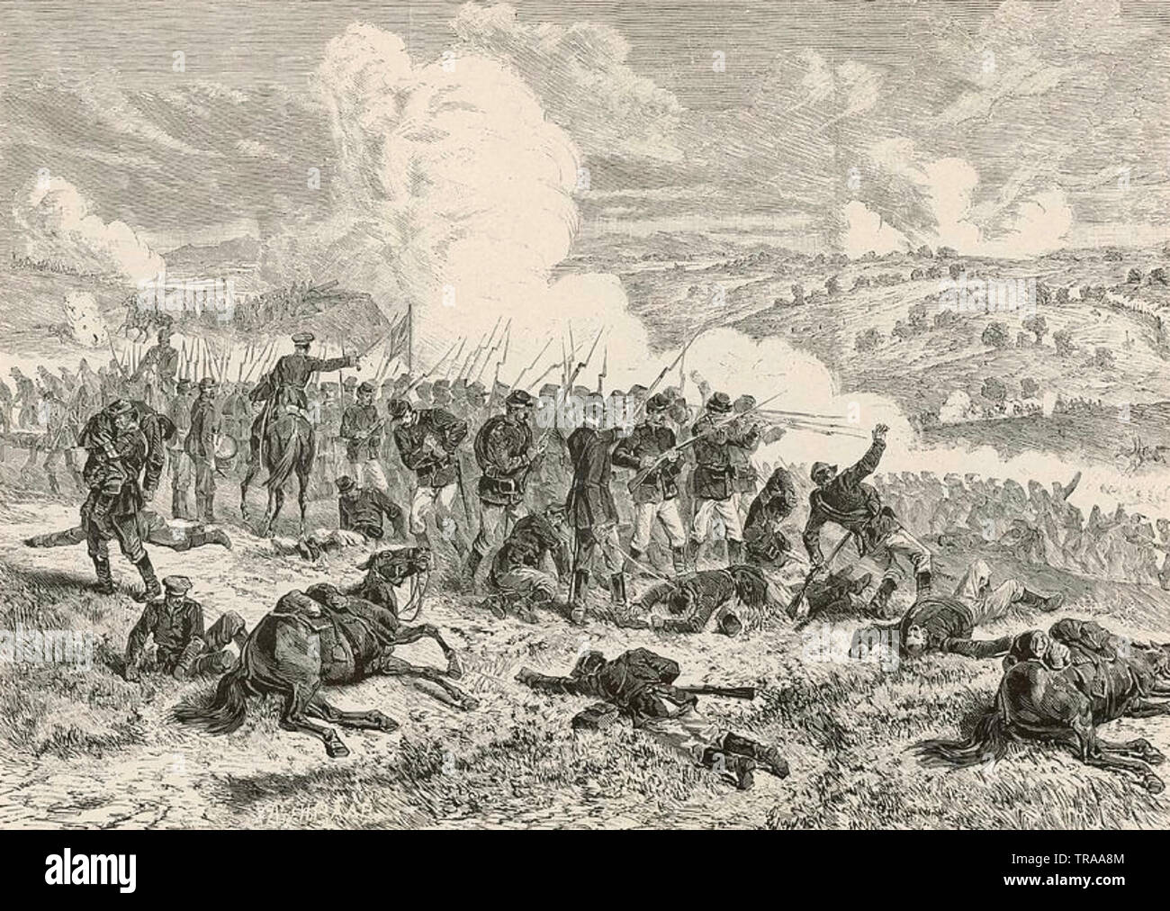 SIEGE OF PLAVA July-December 1877 in the Russo-Turkish War Stock Photo