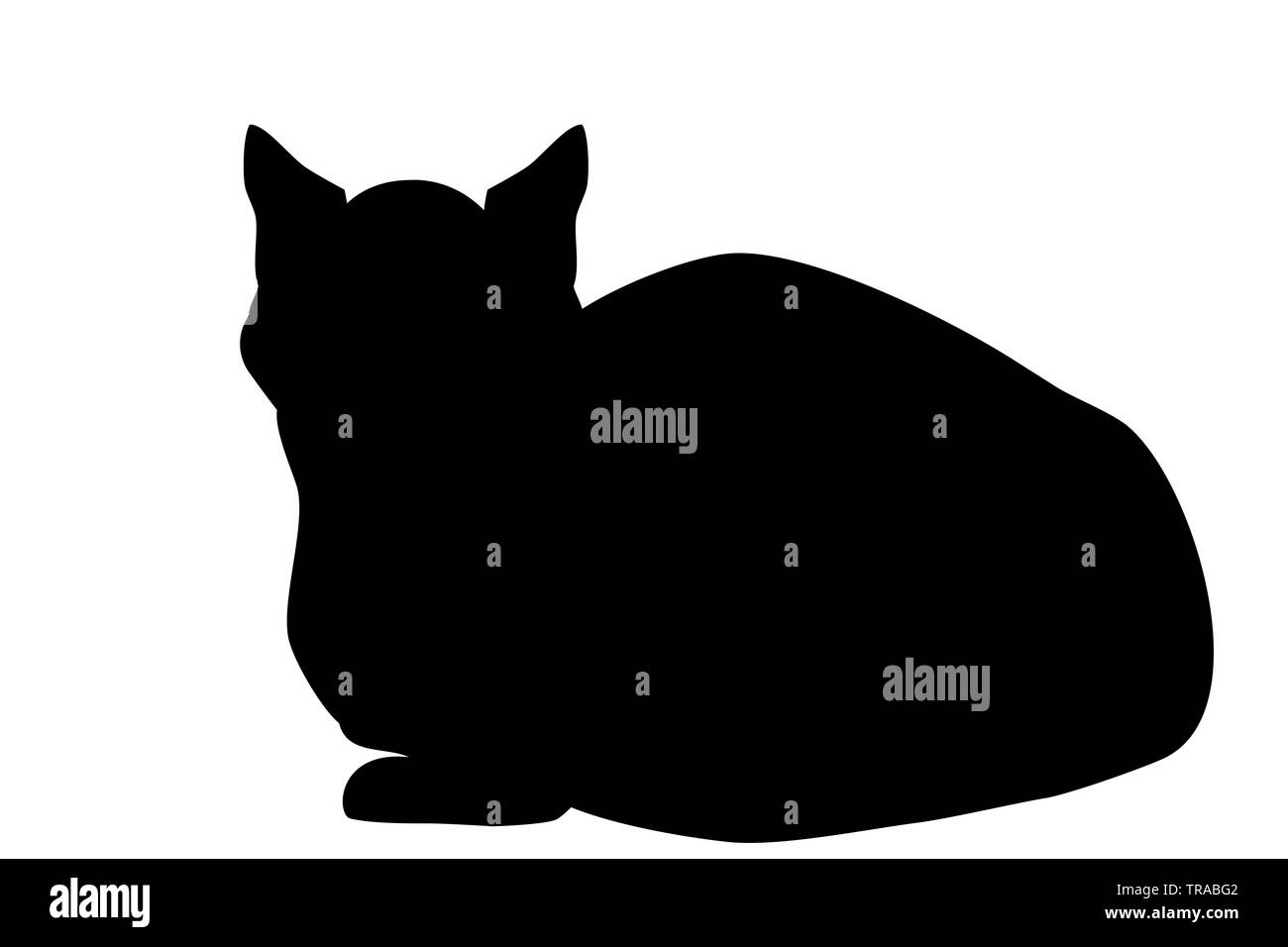 Cats silhouettes on white. Elegant cat icons, funny cartoon