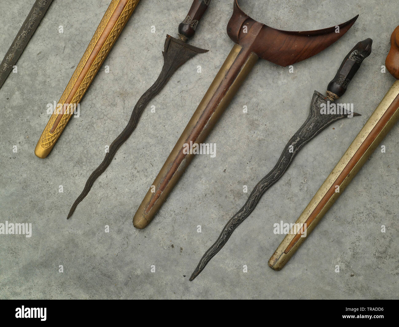Large collection of Keris blades from Malaysia and Java, a historic ...